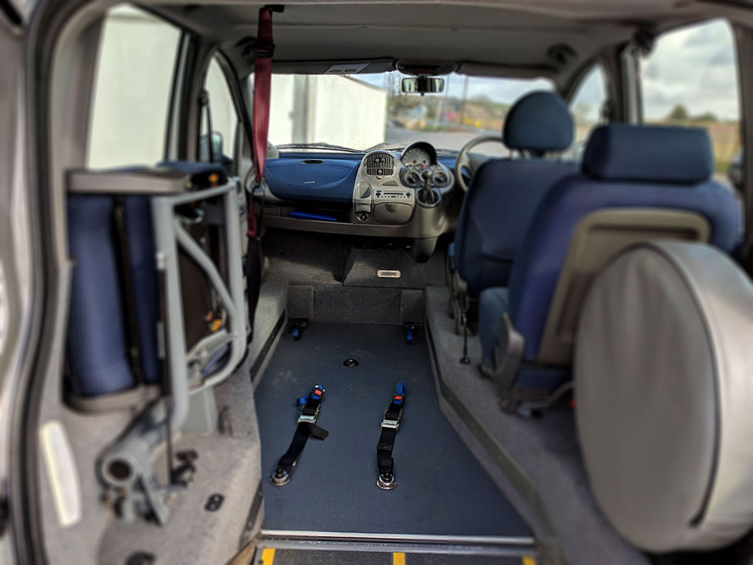 Up-front rear loaded wheelchair